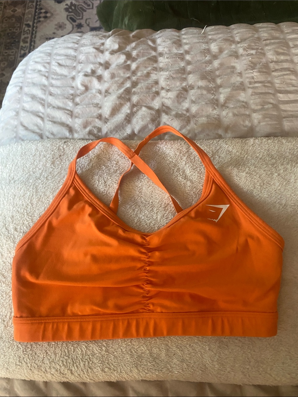 Gymshark Bright Orange Cross-Back Sports Bra